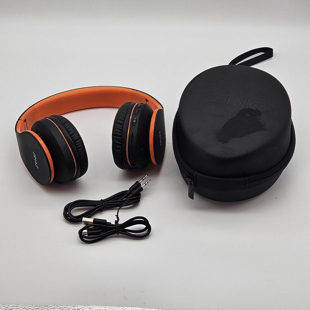 ZIHNIC Bluetooth Over Ear Headphones Wired/Unwired Case